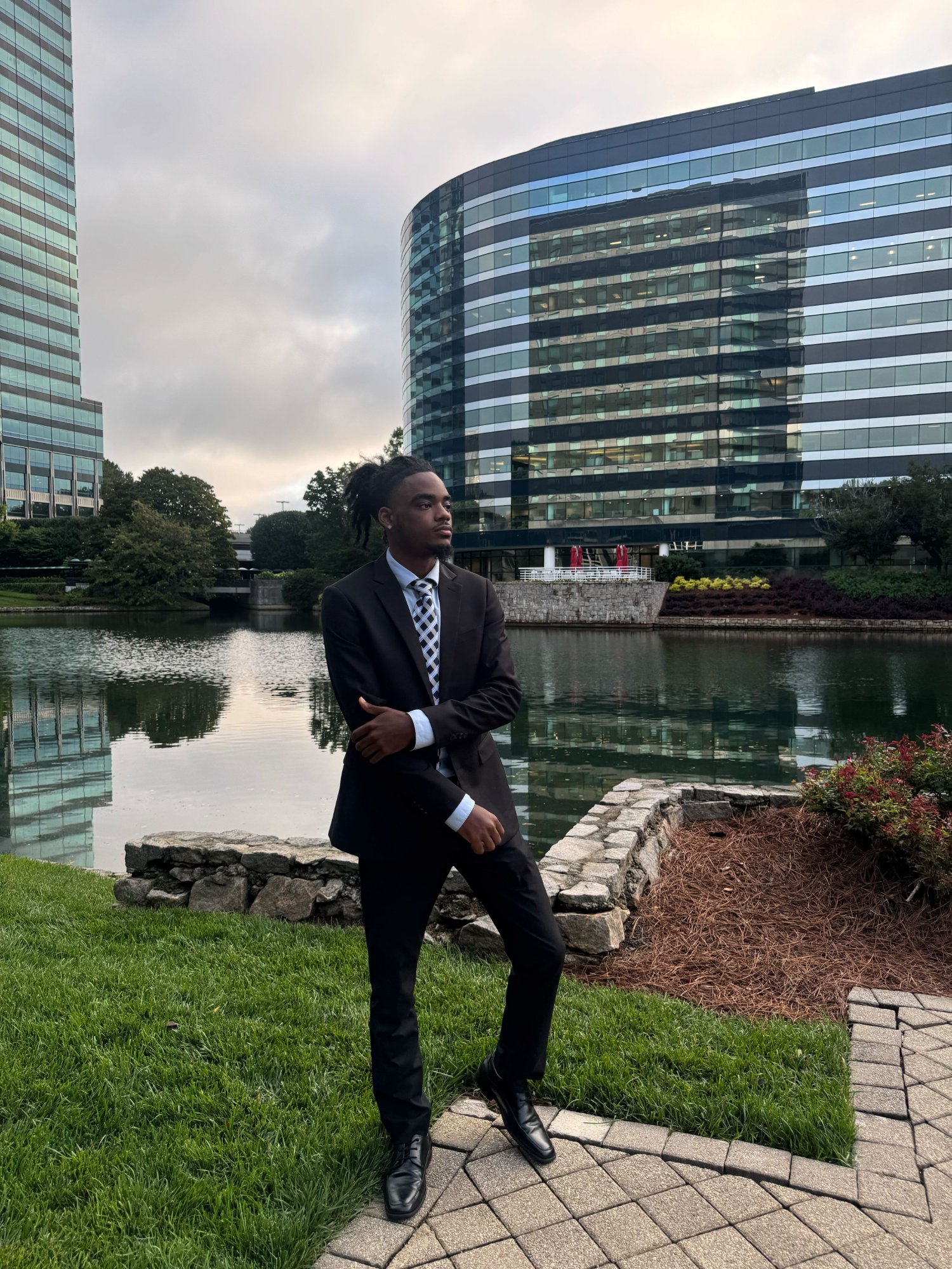 Team member holding a prestigious business award